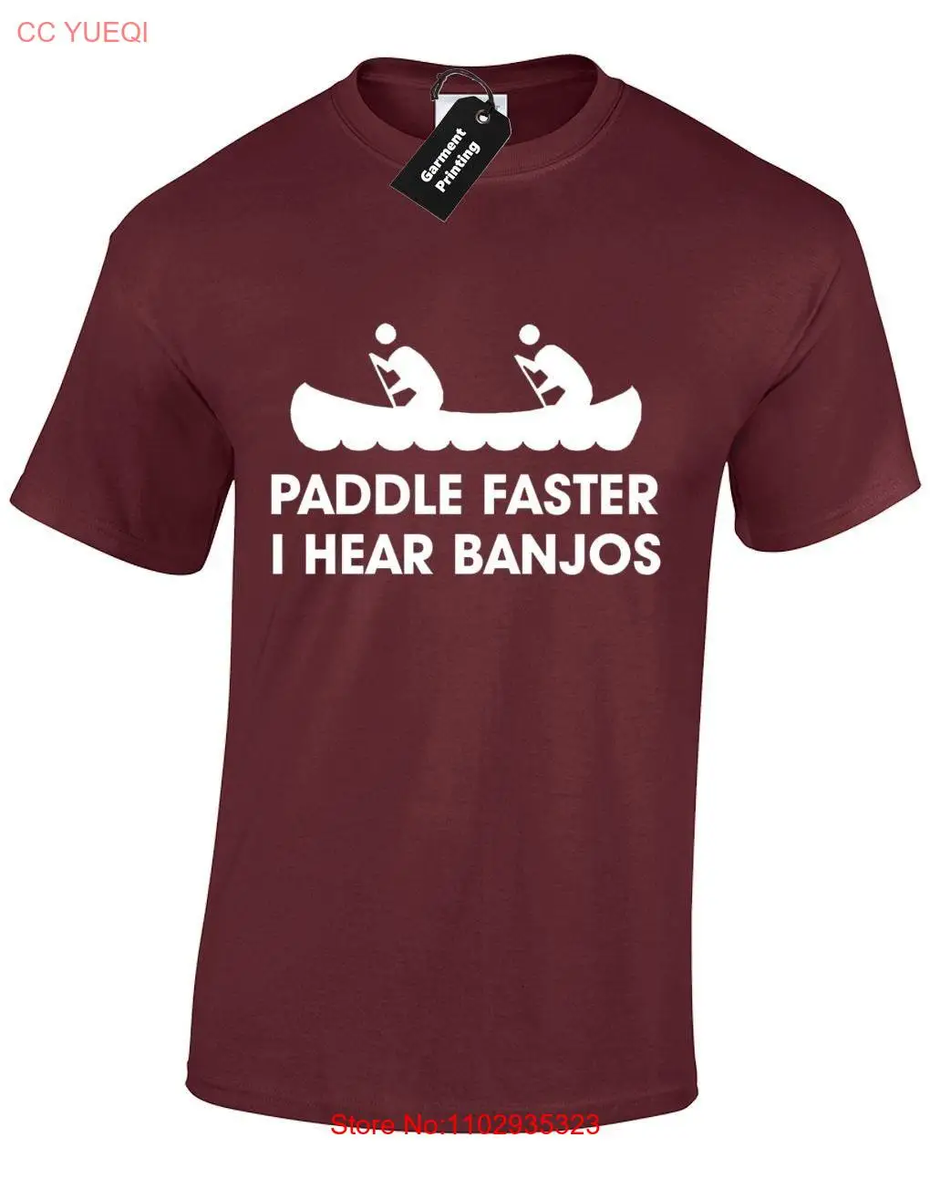 Мужская футболка Paddle faster hear banjos фильм цитаты каноэ трейлер парк s xxxl с длинными или короткими рукавами