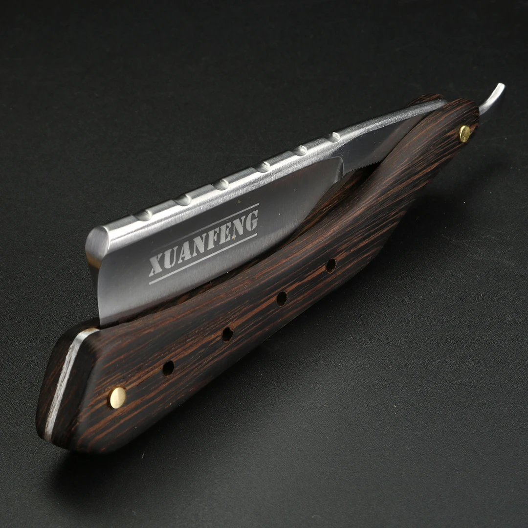 Wenge деревянная ручка складная бритва из закаленной стали высокая твердость острый прямой Бритва мужская бритва