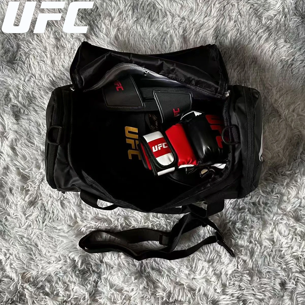 Фото UFC 1 большая вместительная сумка для хранения багажа, портативная дорожная сумка, через плечо или через плечо, сумка для фитнеса Размер: 40*26*20 см №4