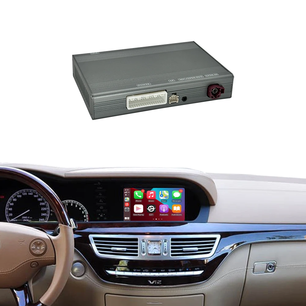 В CHCZT-AUTO беспроводной адаптер Carplay для Mercede S Class W221 Carplay USB подключение Android Auto Mirror Touch