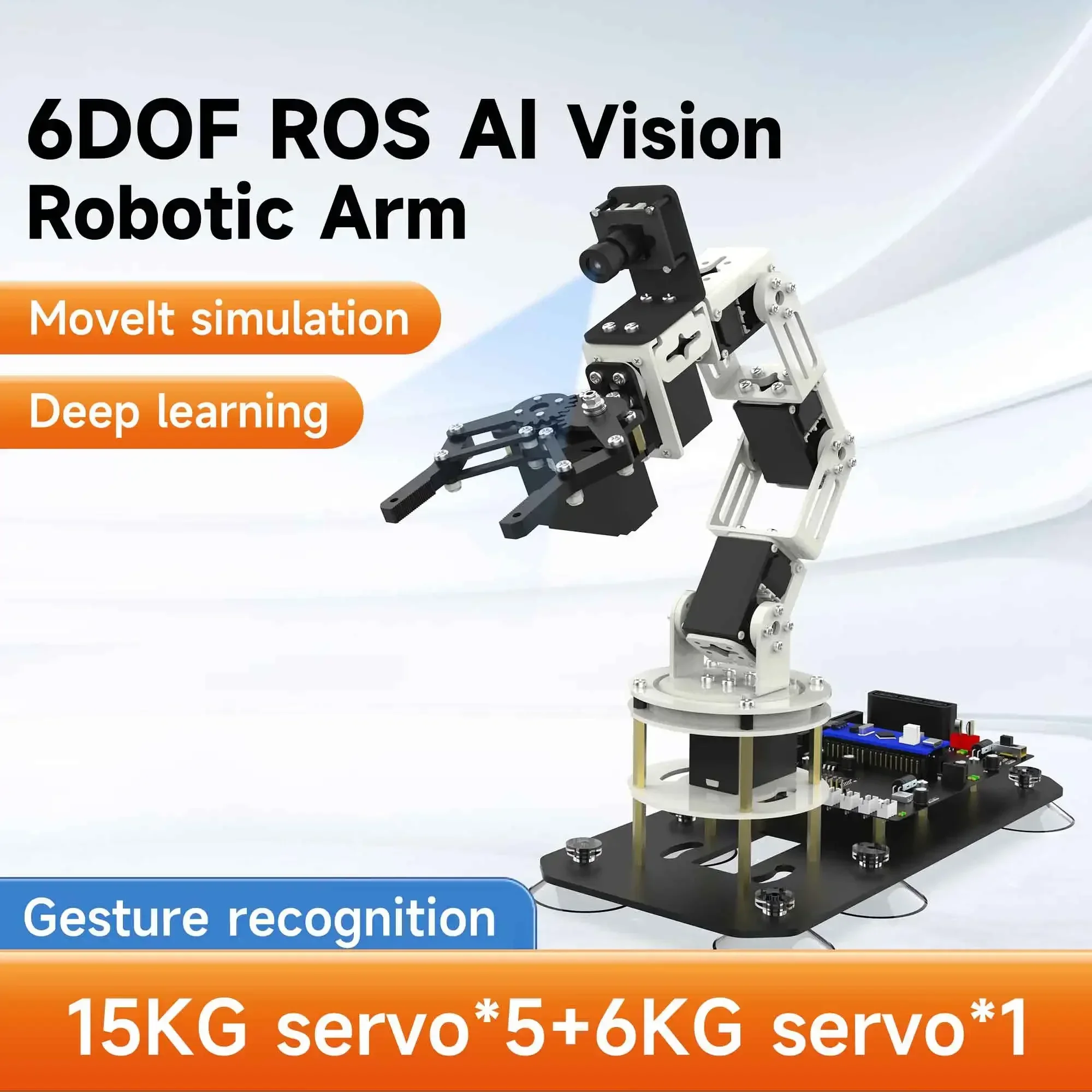 Yahboom DOFBOT SE Robotic Arm AI Vision 6DOF с виртуальной машинной версией программирования ROS Python