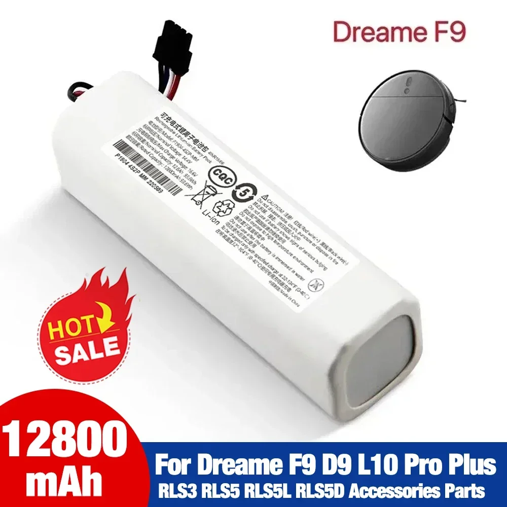 Оригинальный запасной аккумулятор для робота-пылесоса Dreame F9 D9 L10 Pro Plus RLS3 RLS5 RLS5L RLS5D, 14,4 В, 12800 мАч