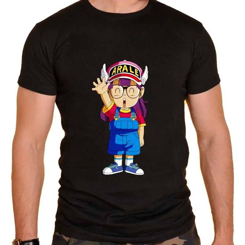 Фото Мужская футболка с коротким рукавом Dr Slump Robot из 100% хлопка, с круглым вырезом №3