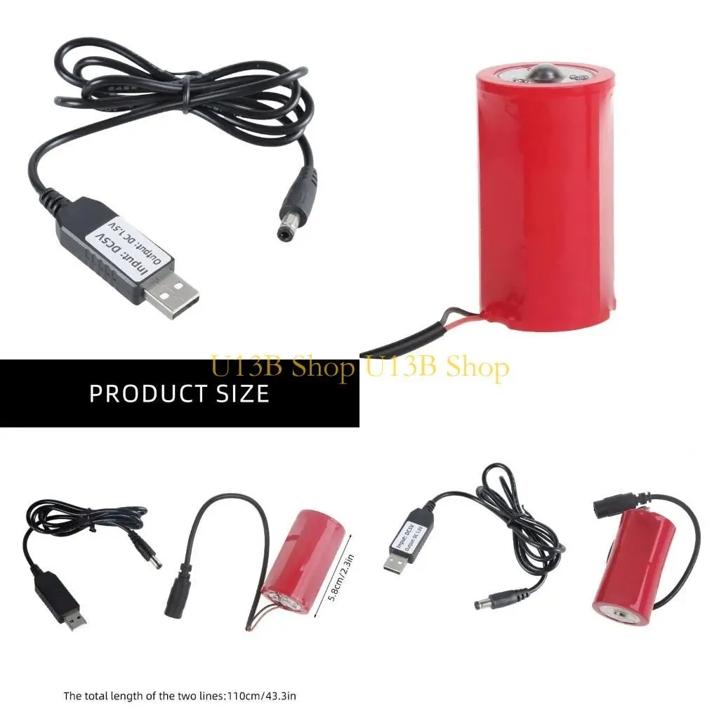 U13B USB до 1,5 В LR20 D Аккумулятор elminators Кабель для дистанционного управления USB Power Cable