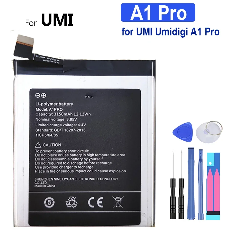 Аккумулятор для UMI Umidigi A1 Pro , 3150 мАч, мобильный телефон Battery
