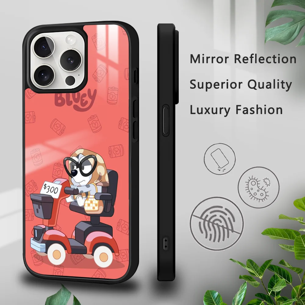Фото Чехол для телефона Blue-yS Bandit-Chilli B-Bingo для iPhone 15, 14, 13, 12, 11 Pro Xs Max Mini XR X 7, 8 Plus, роскошный зеркальный жесткий чехол №3