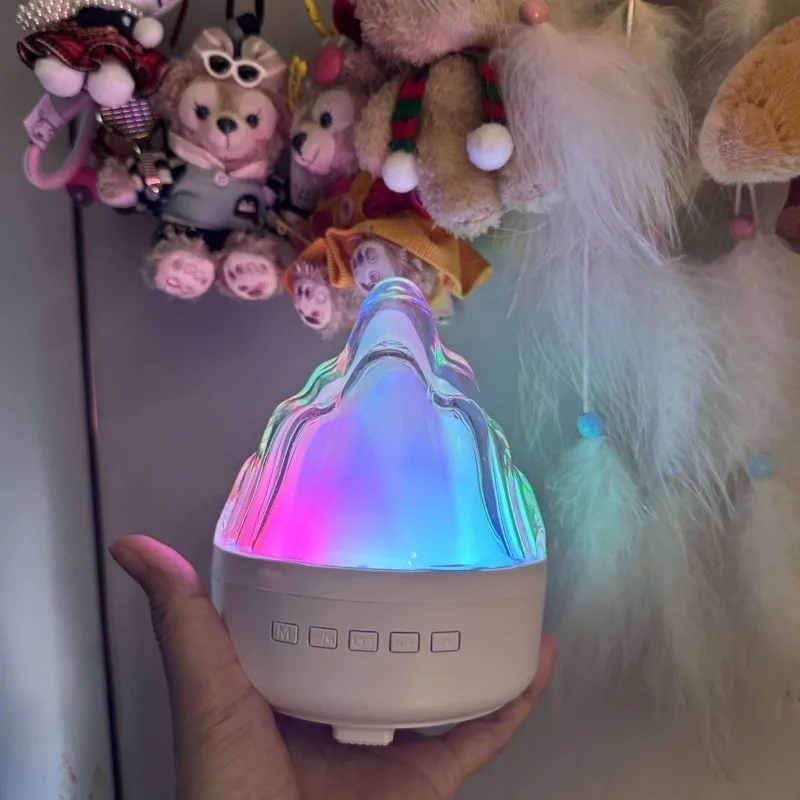 Прозрачный настольный динамик «Снежная гора», Bluetooth-сабвуфер, крутой RGB атмосферный ночник для гостиной, подарок на день рождения
