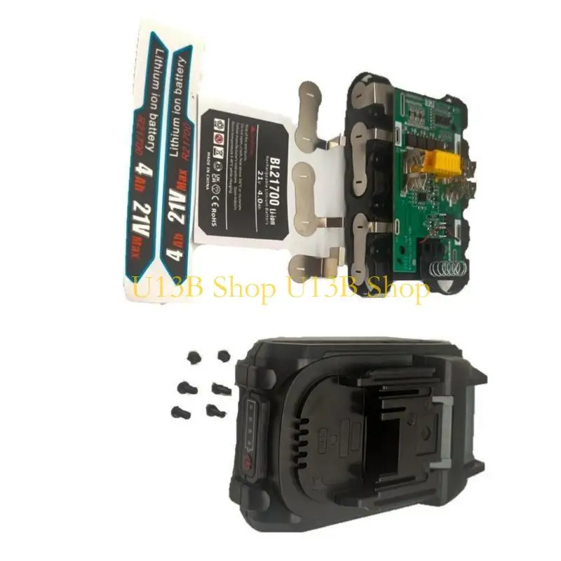 Фото U13B Easy Установка батареи для батареи для 18 В 18 В BL1830 BL1890 5S2P 5x21700 Держатель лития вентилируется вентилируемый №3