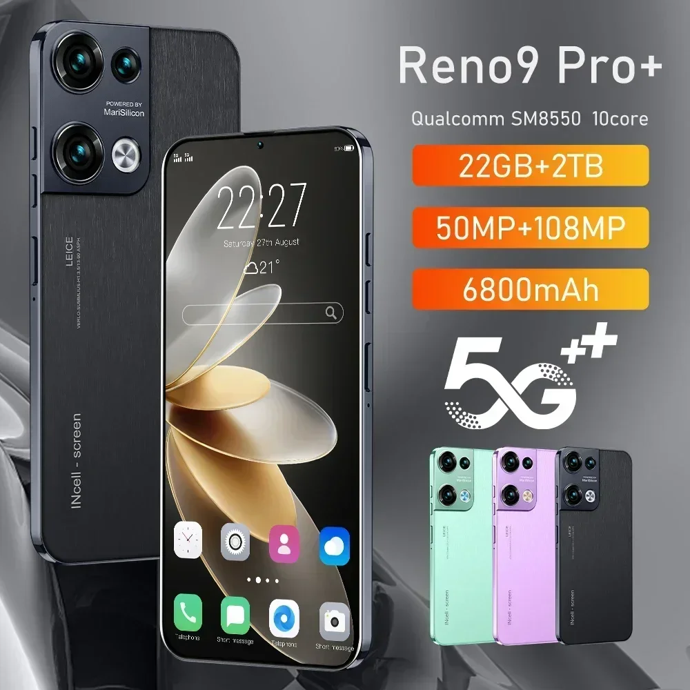 Смартфон Reno9 Pro, 7,3 дюйма, 10 ядер, 6800 мАч, Android, камера 50 Мп + МП