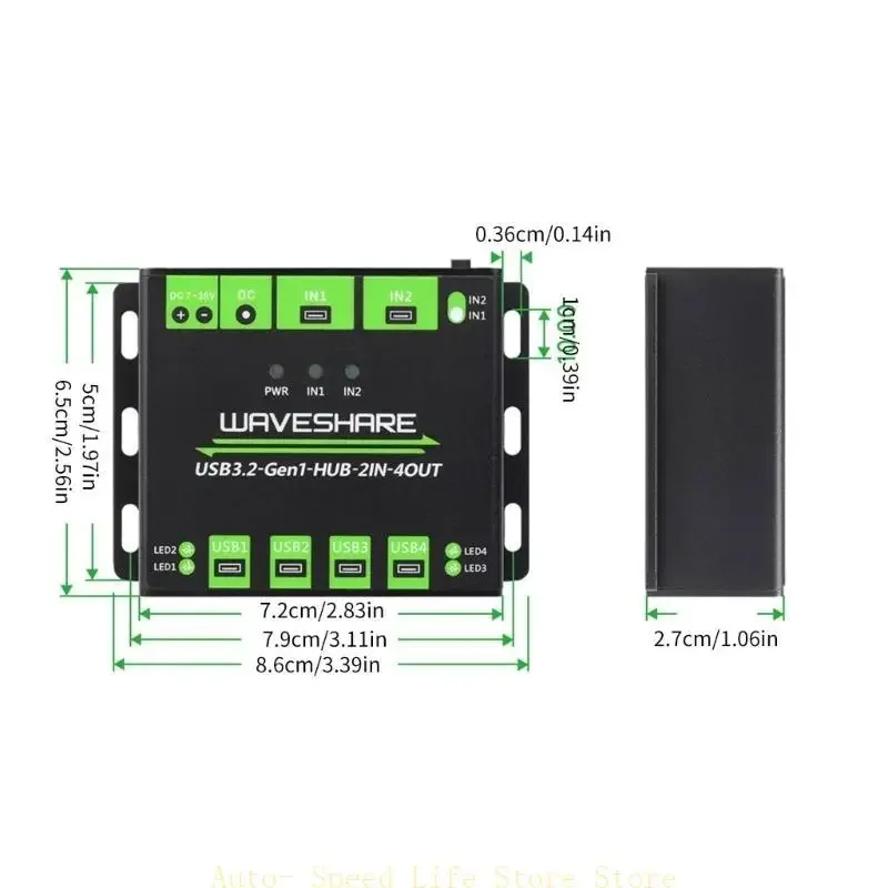 Концентратор 02DA USB 3.2 2 в 4 выхода, расширенные порта, переключаемые входы, улучшенная технология MTT (art.: 3920cf23c4e0a) - 3920cf23c4e0a
