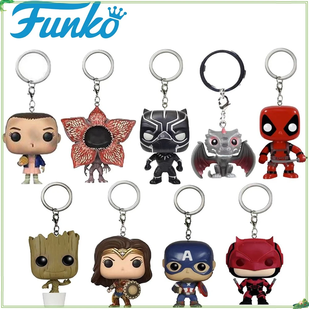Funko Marvel серии Капитан Америка Человек-паук брелки школьный портфель брелоки аксессуары автомобильный кулон брелки подарки для мальчиков и девочек