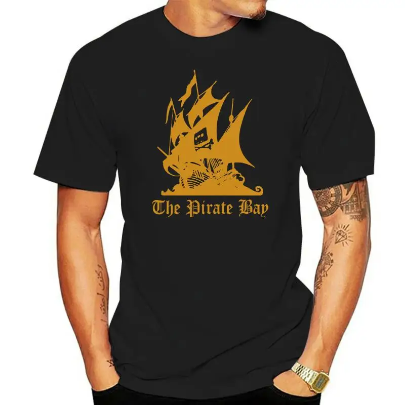Мужская футболка с коротким рукавом The Pirate Bay Shirt — идея подарка для любителей ThePirateBay, крутая женская футболка