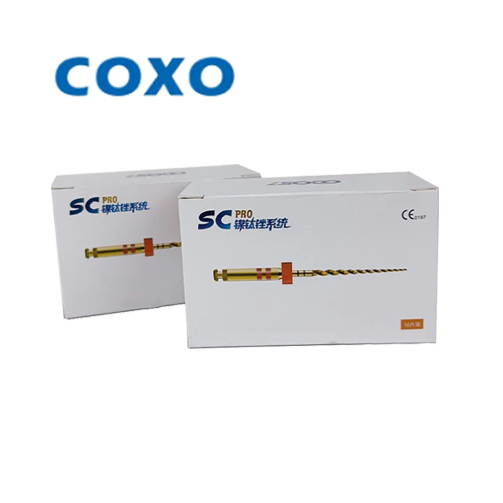5 коробок COXO SCPro Niti Endo, стоматологический роторный напильник, золотой эндододонтический никель-Титан, 21/25 мм, корневой канал, стоматологический инструмент