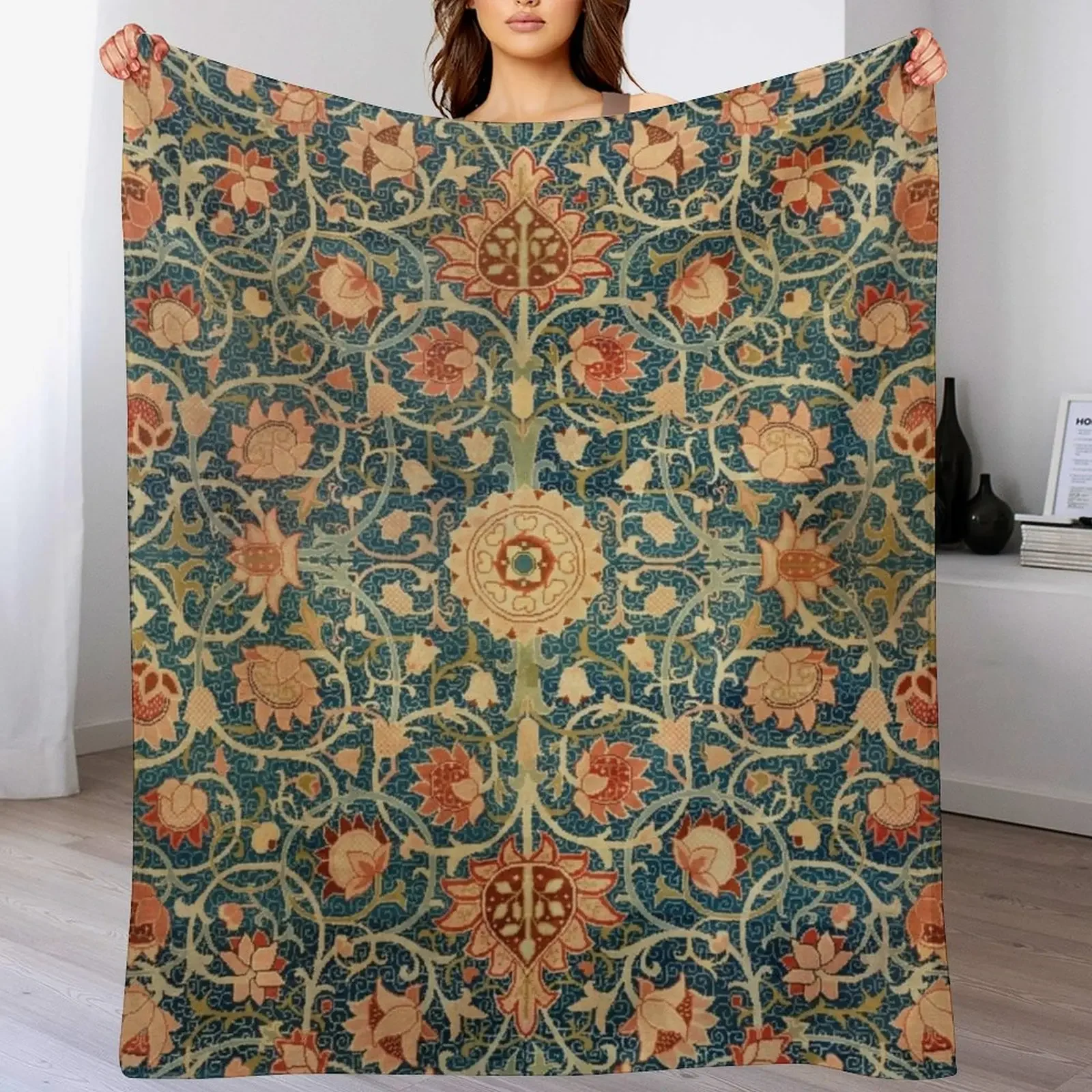 Одеяло с ковровым принтом Holland Park William Morris, дорожное термобелье для путешествий, роскошные утолщенные одеяла