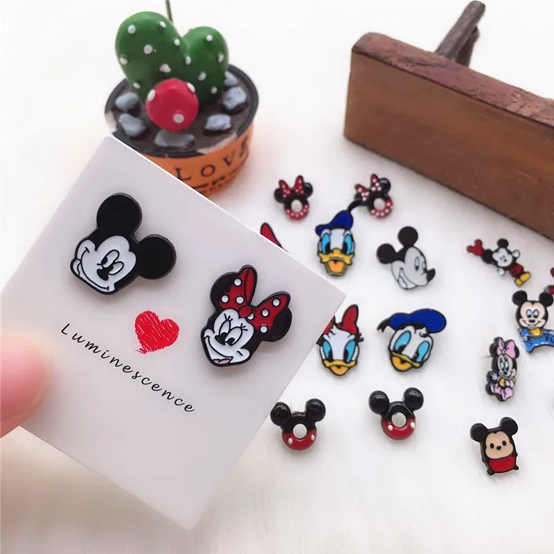 Серьги Disney, Микки и Минни Маус, Дональд Дак, модные женские серьги, ювелирные изделия, подарок другу