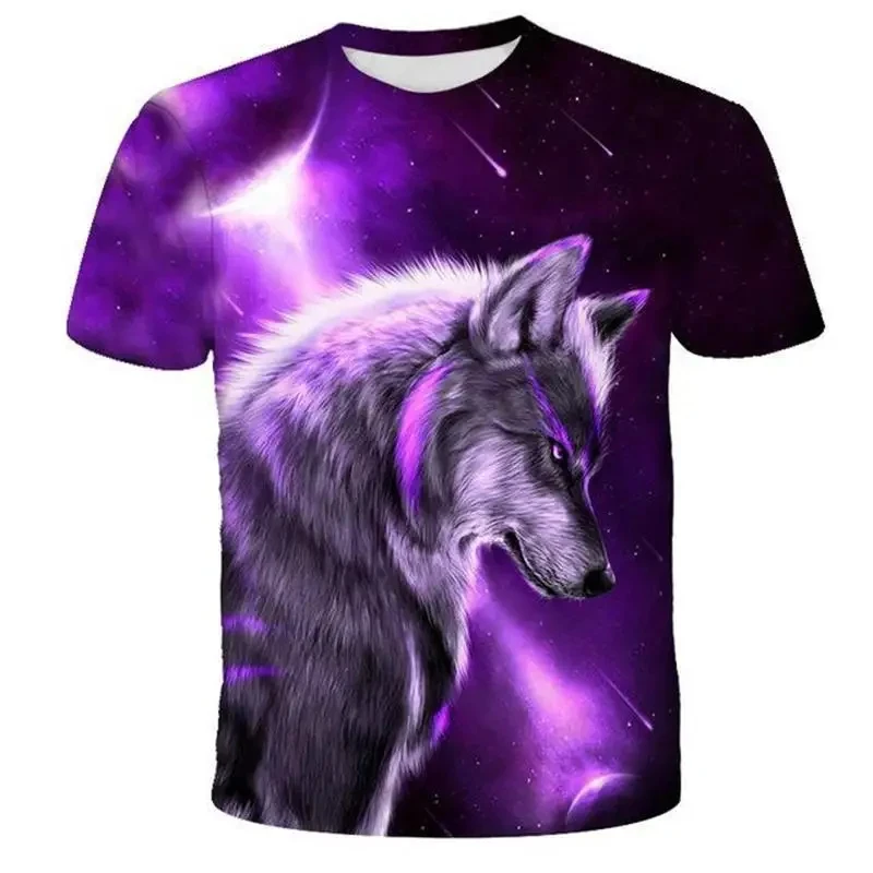 Фото Волк Kaus Pria для бесплатной сборки, Kirim Kaus Atasan Lengan Pendek Kaus Print 3d Kaos, Модный чехол, бесплатная доставка №2