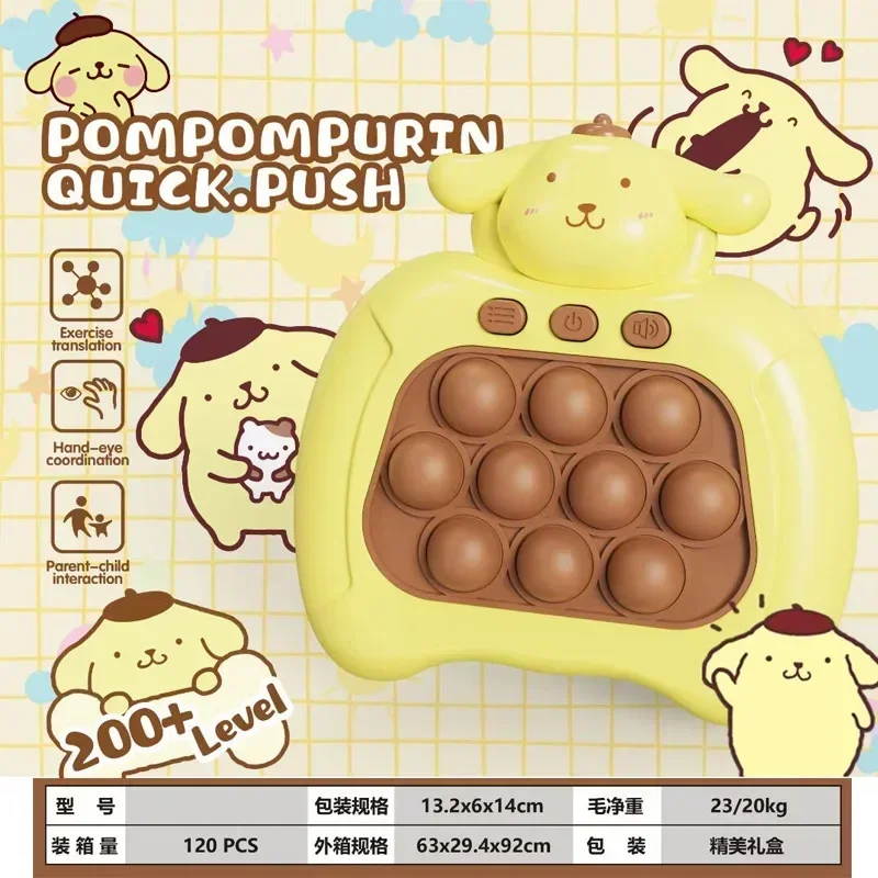 Фото Sanrio игрушки Аниме фигурки Hello Kitty Cinnamoroll Kuromi Быстрый пуш игровая консоль Улучшенный пазл пресс игрушки снятие стресса №4