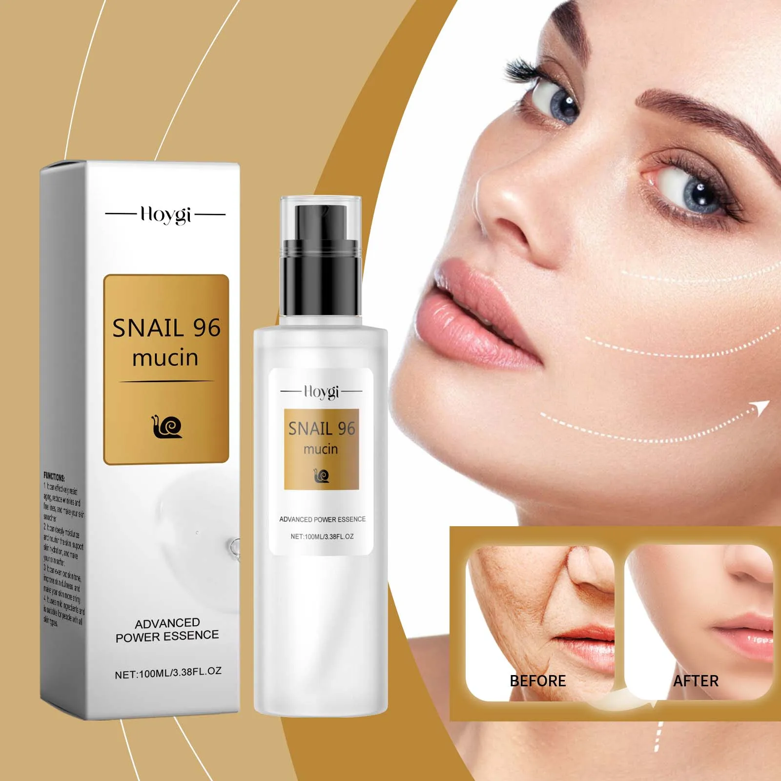 Фото Snail 96 Mucin Power Essence — улучшенная увлажняющая сыворотка для лица, 100 мл |   Корейский уход за кожей с 96% фильтратом секреции улитки №3