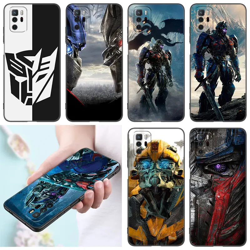 Трансформеры Autobot Черный силиконовый чехол для телефона Xiaomi Redmi Note 10 11 11S 12 13 Pro 4G Plus 11T Φ 10S 12S