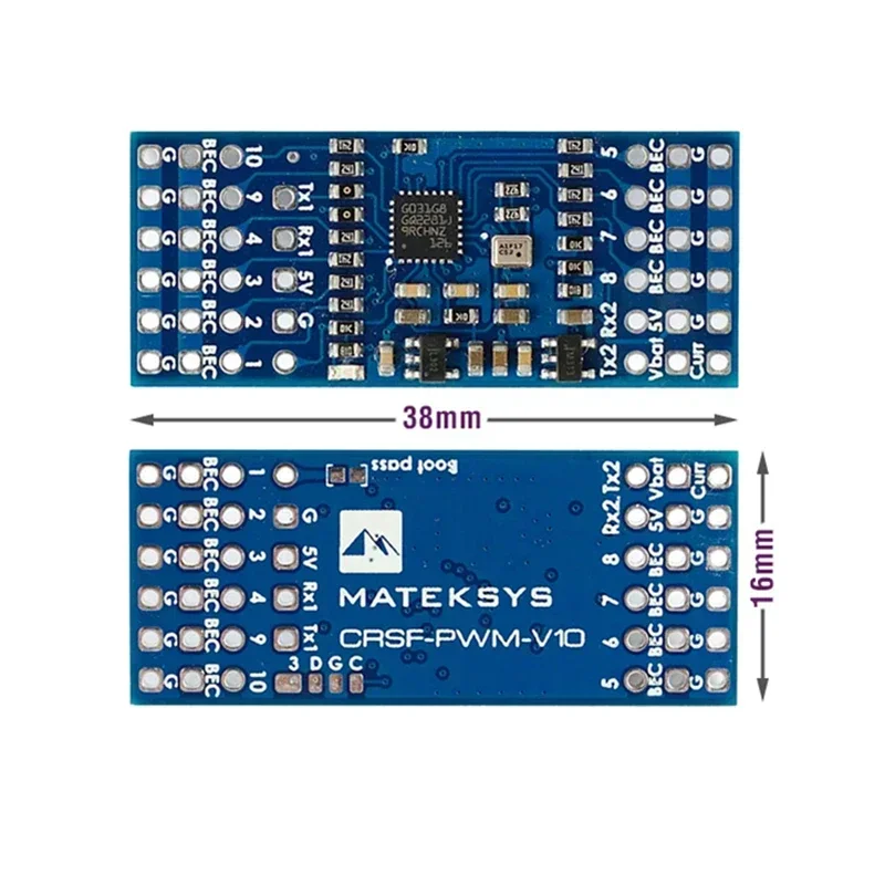 MATEKSYS CRSF-PWM-V10 Преобразователь CRSF-PWM с вариометром, 10-канальный ШИМ-выход