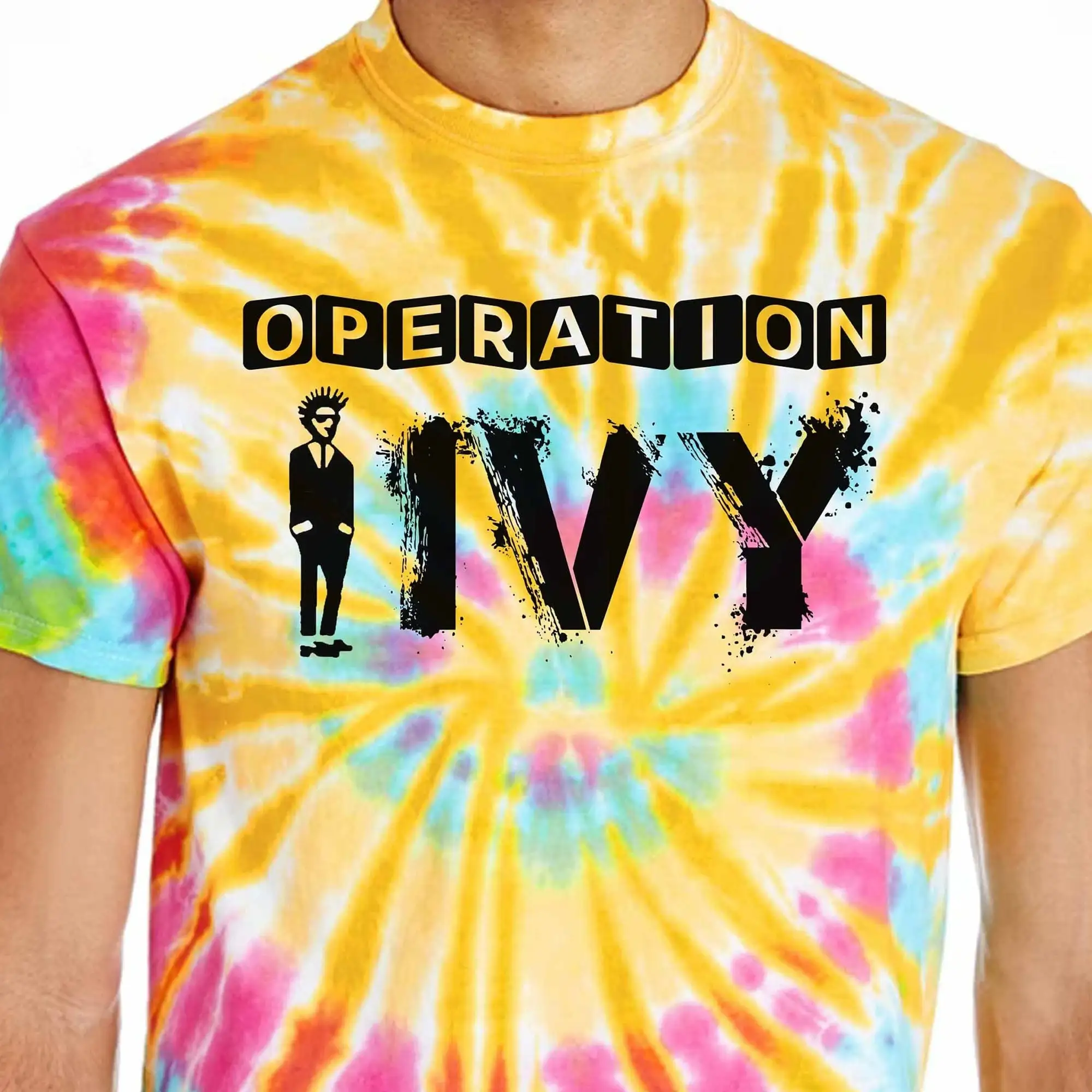 Рубашка Operation Ivy Tie Dye Band в стиле панк, веселое крутое ретро
