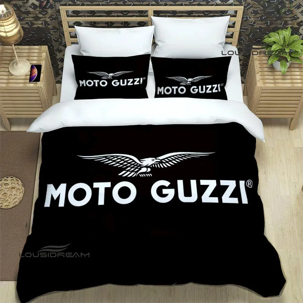 Фото Guzzi мотоциклетные комплекты постельного белья с принтом, изысканный комплект постельного белья, пододеяльник, комплект постельного белья, роскошный подарок на день рождения №5