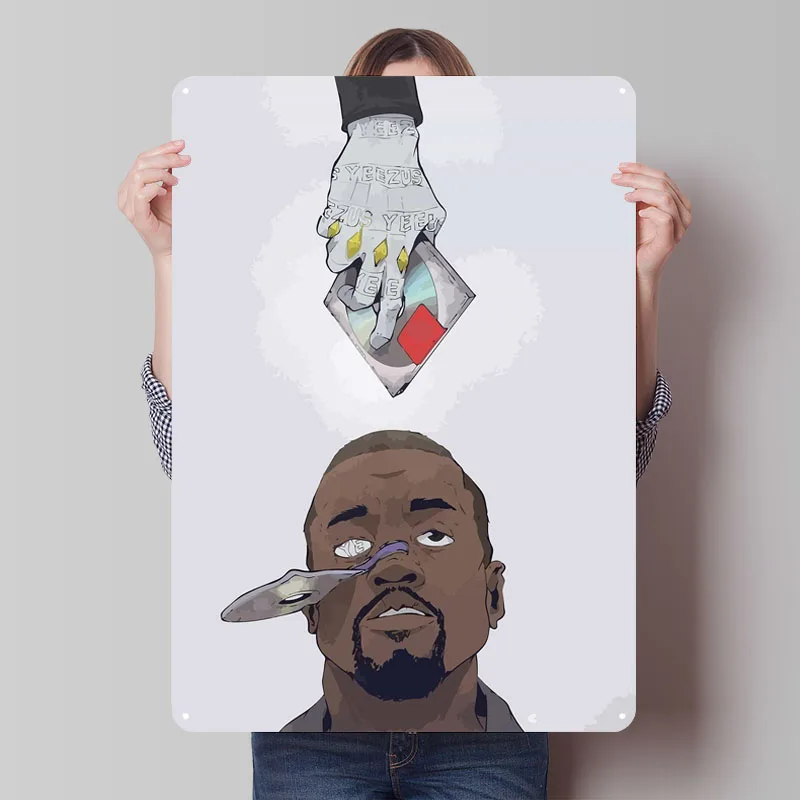 Kanye West Yeezus альбом художественные металлические вывески музыкальный постер на заказ жесть вывеска для настенного художественного украшения гостиной украшения ретро