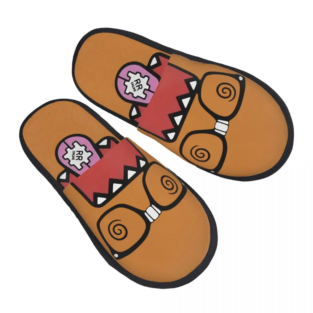 Изготовленные на заказ тапочки из пены с эффектом памяти Domo Kun, женские удобные теплые домашние тапочки с забавным лицом