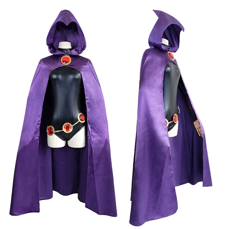 Фото CJ Hero Raven Подросток Косплей Костюм Титан Ворон Хэллоуин Костюм для выступлений №2