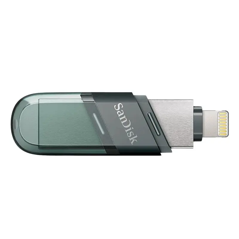 100% флэш-накопитель Sandisk USB 3.1 iXpand 64 ГБ 128 ГБ 256 ГБ флэш-накопитель с портом молнии типа A, карта памяти, телефон, компьютер, работа