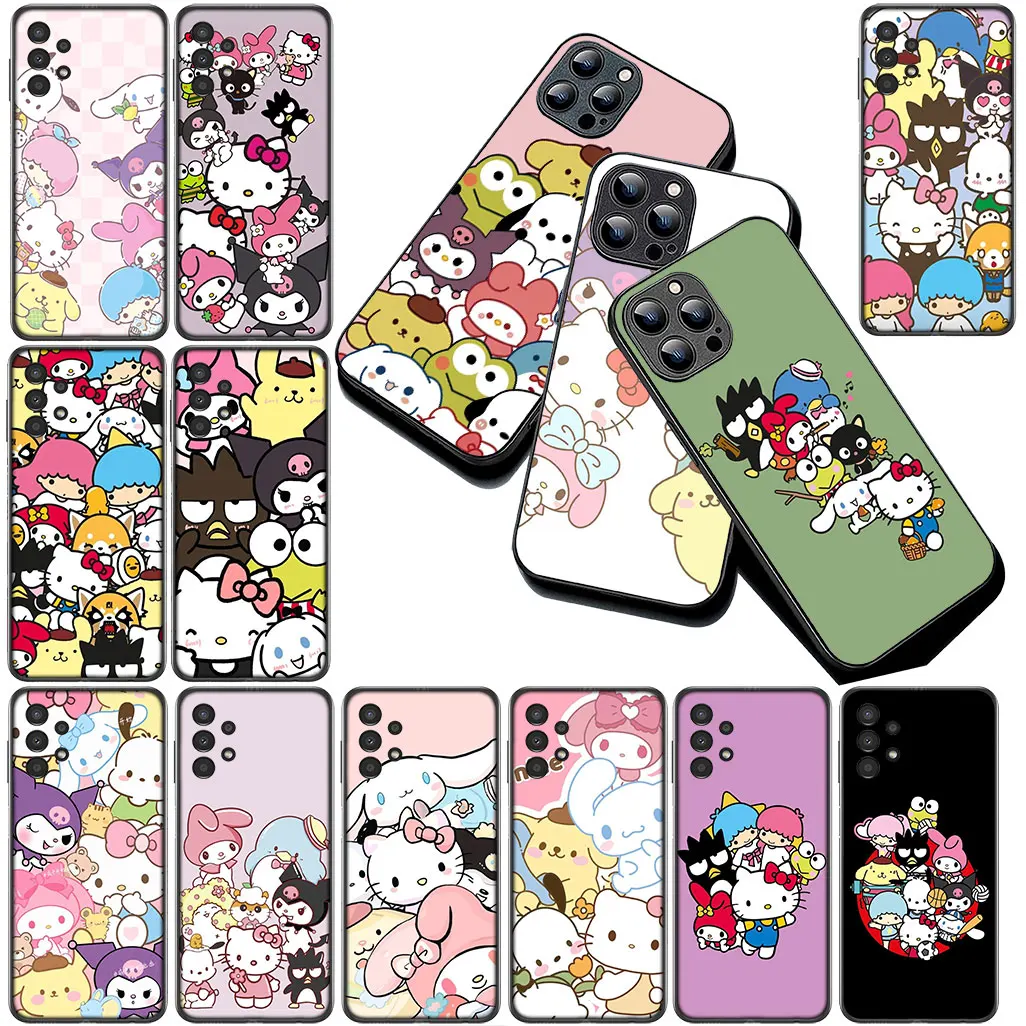 Фото Для Motorola Moto E13 E20 E32 G22 G23 G32 G53 G60 G72 G64 G20 G8 G9 Plus Чехол для телефона Kuromi Hello Kitty Cartoon Melody №2