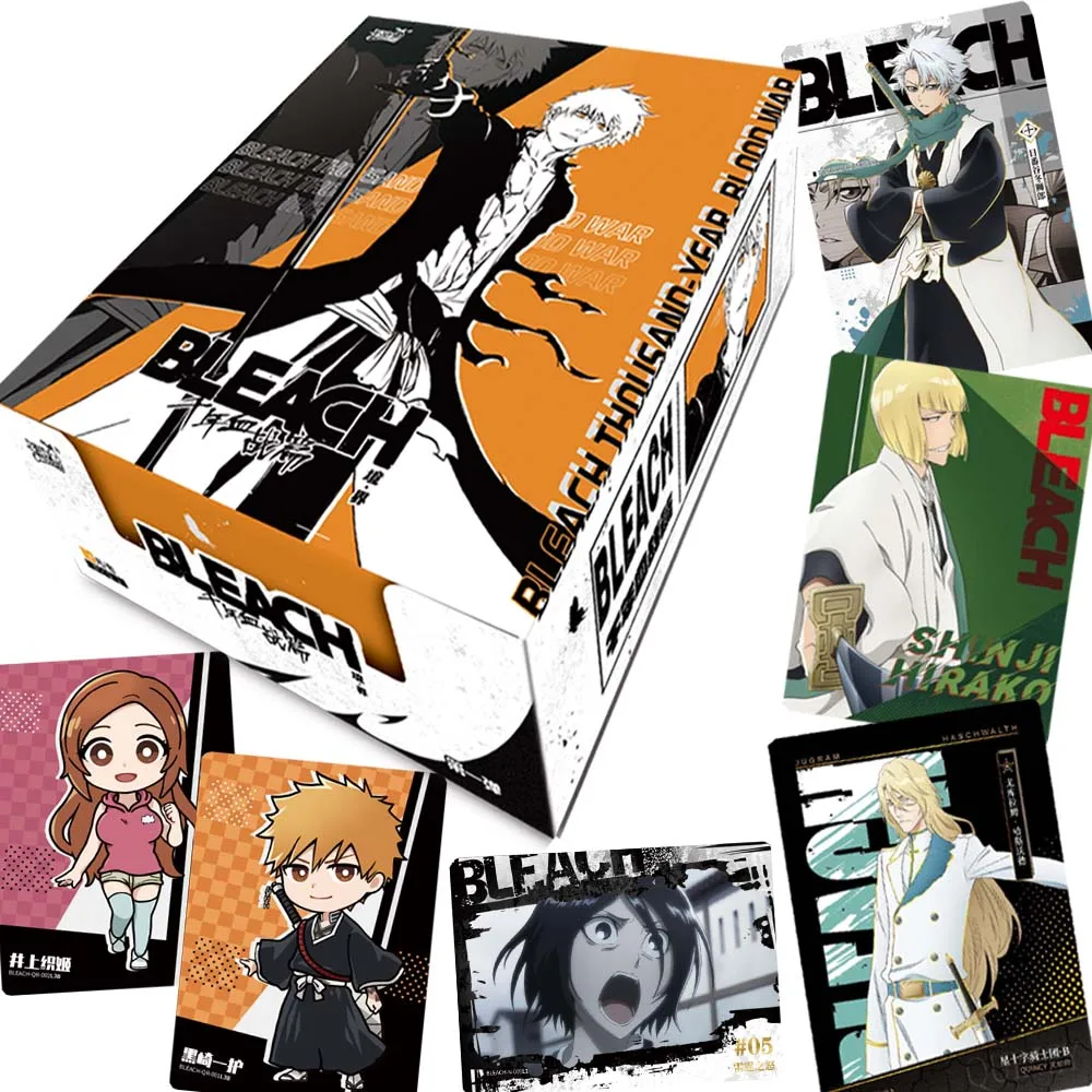 Подлинные коллекционные карты аниме Bleach Kuchiki Rukia Kurosaki Ichigo Тысячалетняя кровавая война Редкие карты с штампами персонажей Подарок ребенку