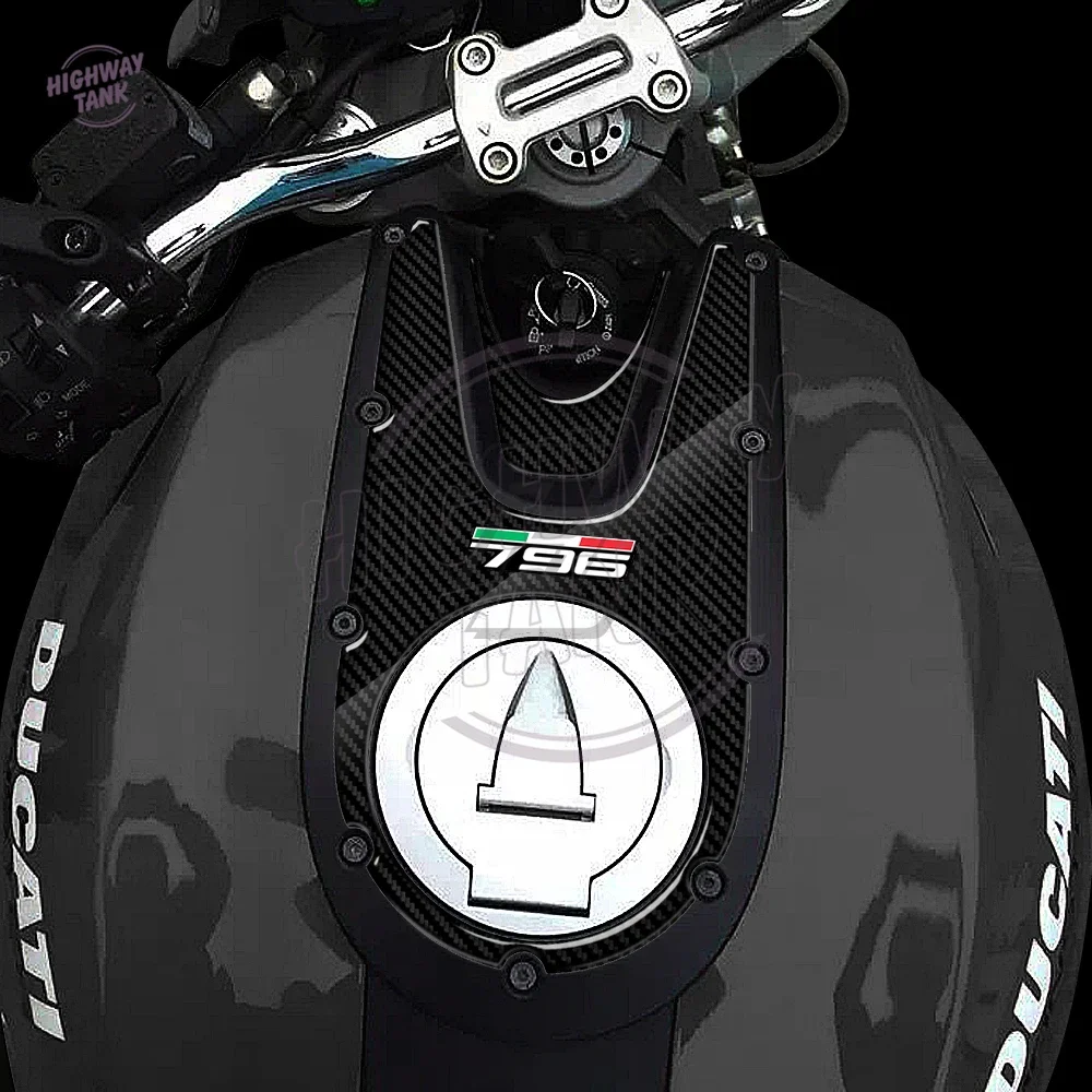 Фото Для Ducati Monster 796 2008-2014 3D карбоновый защитный чехол для бензобака мотоцикла №2