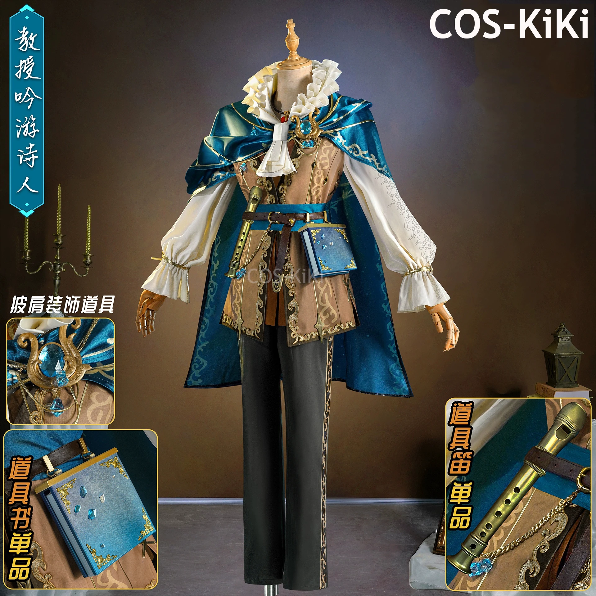 COS-KiKi Identity V Luchino Diruse Professor Gleeman QiZhen модный игровой костюм красивая униформа косплей костюм наряд на Хэллоуин
