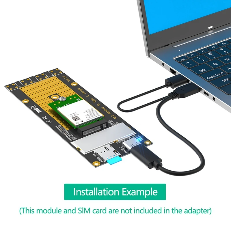 Фото M.2 NGFF B Key 3G/4G/5G Модуль к сетевому адаптеру типа C Поддержка Riser Card RM500Q RM500U GM800 SIM8200 №5
