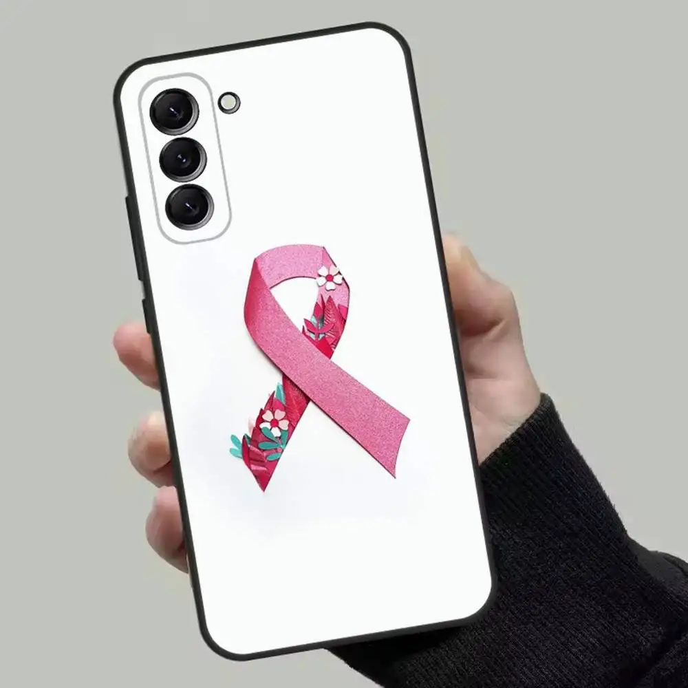 Чехол для телефона с розовой лентой Girl Breast Cancer для Samsung Galaxy A13, A21s, A22, A31, A32, A52, A53, A71, A80, мягкий черный корпус (art.: 3920d03186138) - 3920d03186138