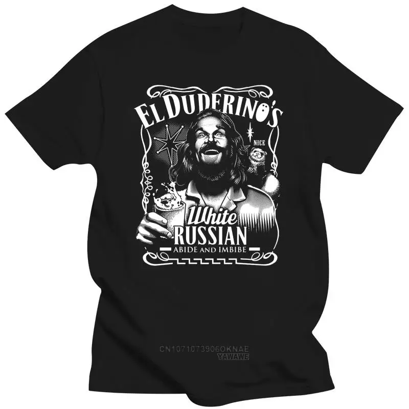 Плакат DUDE Big Lebowski ABIDE Jeff Bridges El Duderino, серая футболка, классическая мужская и женская футболка с принтом, топы