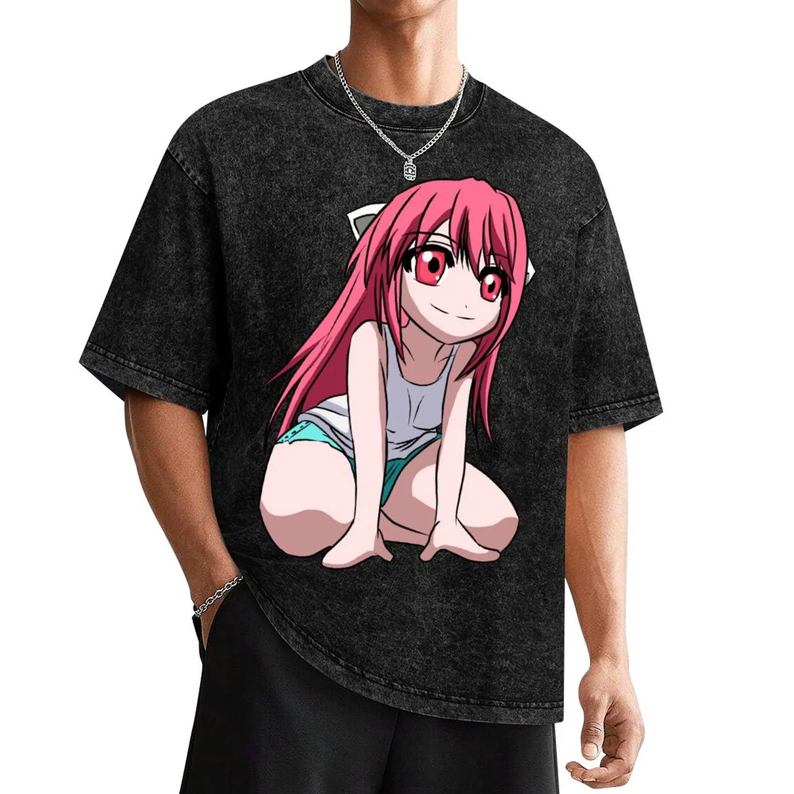 Elfen Lied - футболка Nyu, футболки с рисунком рэпера, топы, футболка для мужчин