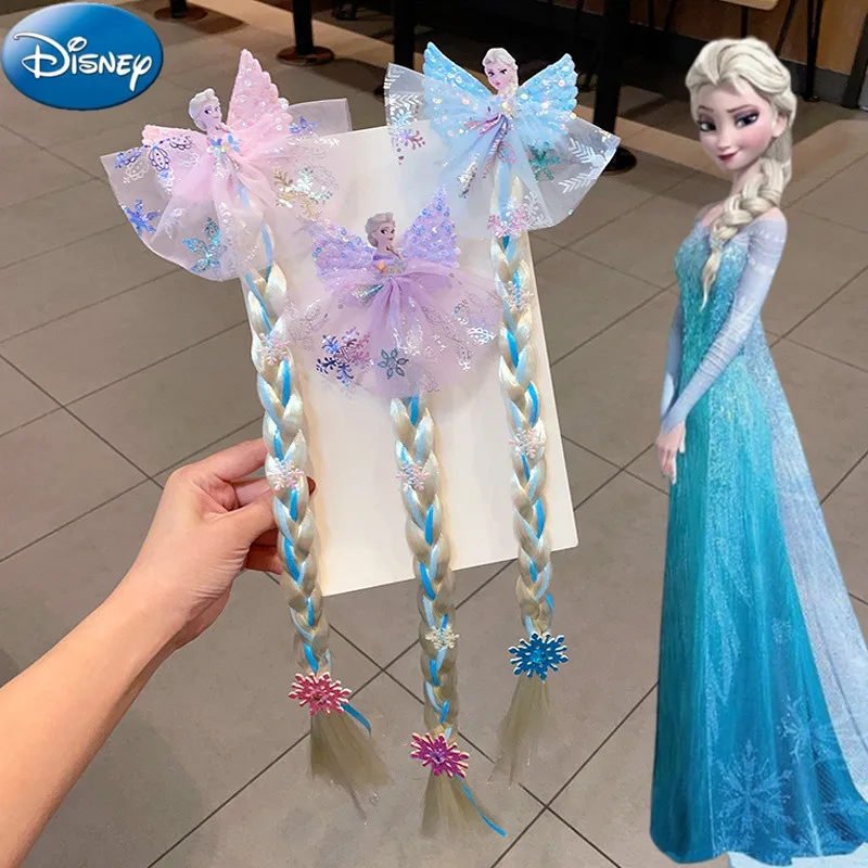 Disney, «Холодное сердце», Эльза, принцесса, парик, аксессуары для девочек, Аниме фигурки, Мультяшные игрушки, детские милые строительные подарки
