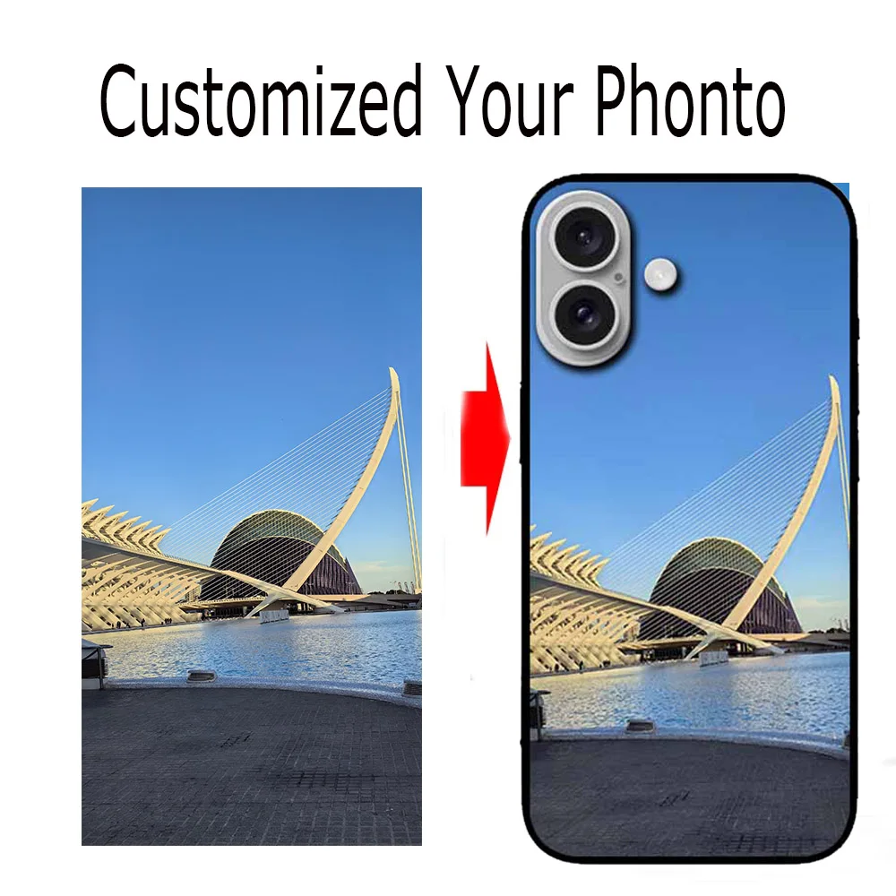 Чехлы для телефонов с индивидуальной фотографией «сделай сам» для Iphone 16 Plus, чехол с индивидуальным именем и текстовым узором для iphone 17 Pro Max, чехлы iphone17 Air Image