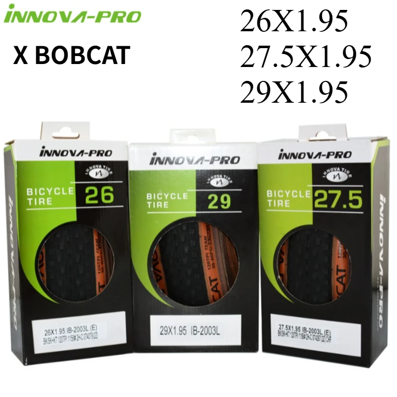 Велосипедная шина INNOVA 26x1,95 27,5x1,95 29x1,95 120TPI, сверхлегкая шина для горного велосипеда 30-60PSI с коричневыми краями, детали для велосипедного велосипеда 2003L