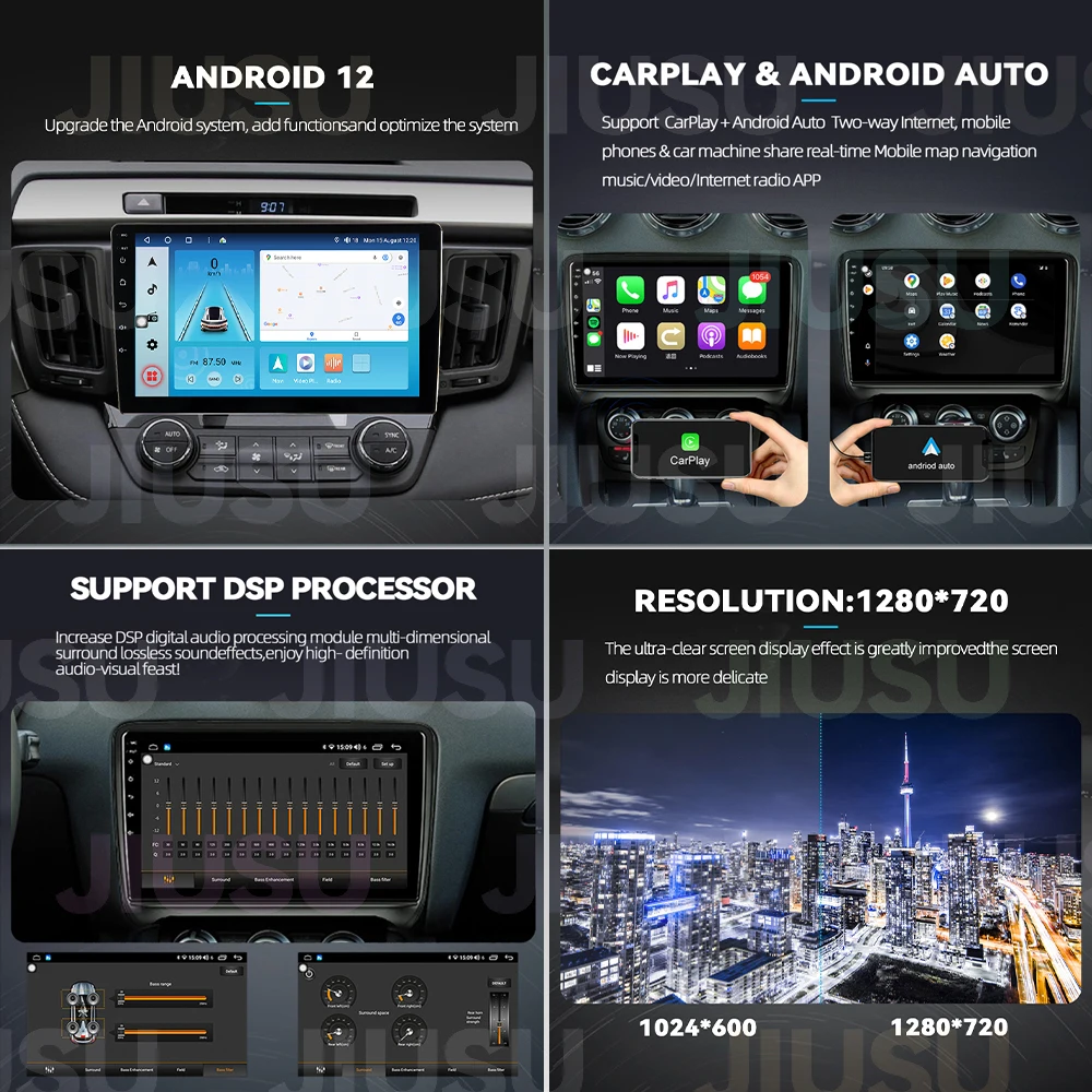Сенсорный экран Android 13, автомобильный радиоприемник, GPS-навигация, DVD-плеер, стерео мультимедийная аудиосистема для Toyota RAV4 2006-2012, с DSP (art.: 3920cc0669b53) - 3920cc0669b53