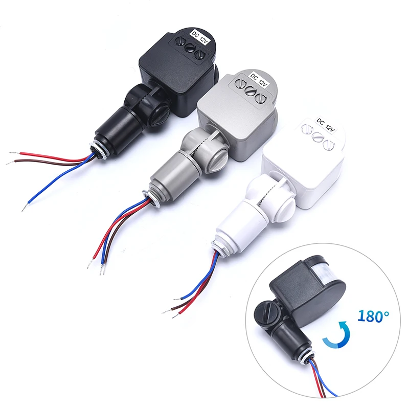 Датчик движения DC12V Инфракрасный PIR-детектор движения Открытый датчик выключателя света