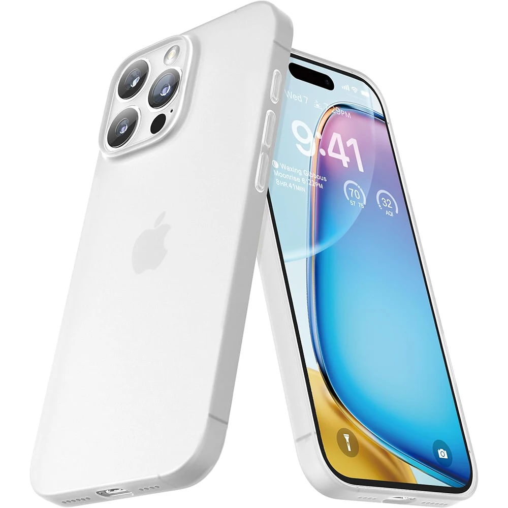 Ультратонкий матовый силиконовый мягкий чехол для iPhone 16, 15, 14, Plus 13 12, Mini Pro Max, прозрачный белый матовый чехол, противоударный корпус