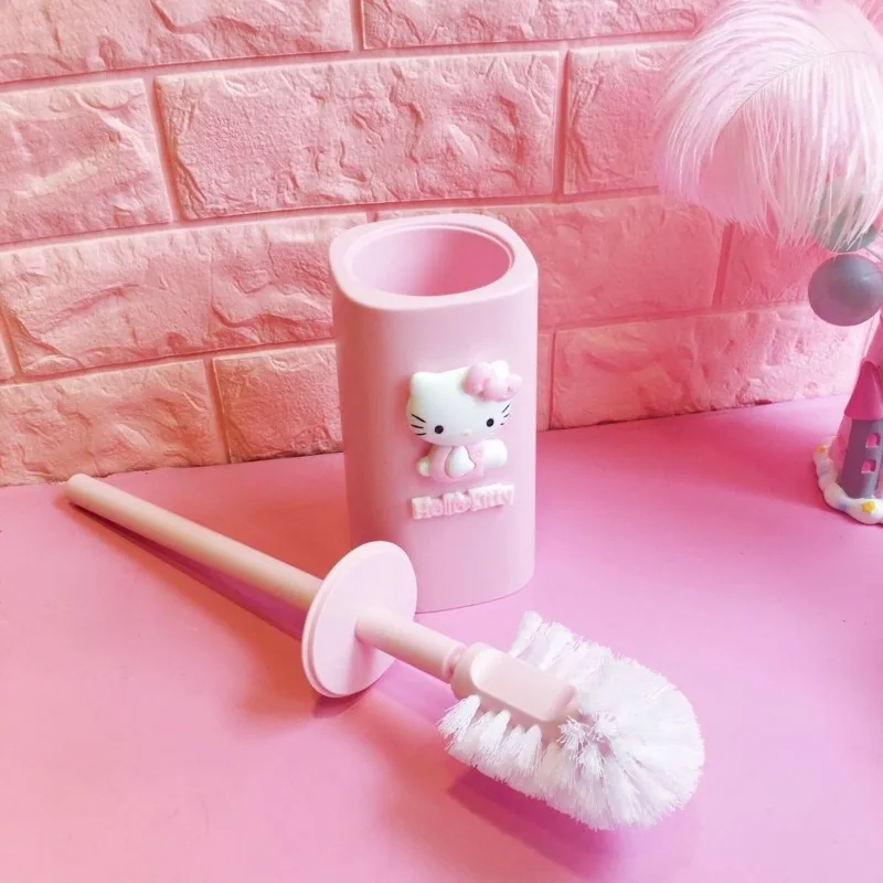Милая щетка для чистки ванной комнаты Hello Kitty, креативная трендовая крутая мультяшная кавайная щетка для мытья мусора, многофункциональная щетка