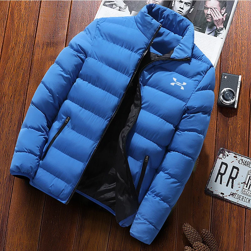 Фото Jaket musim dingin kerah тегак для pria, jaket парка musim dingin hangat белый режим №4