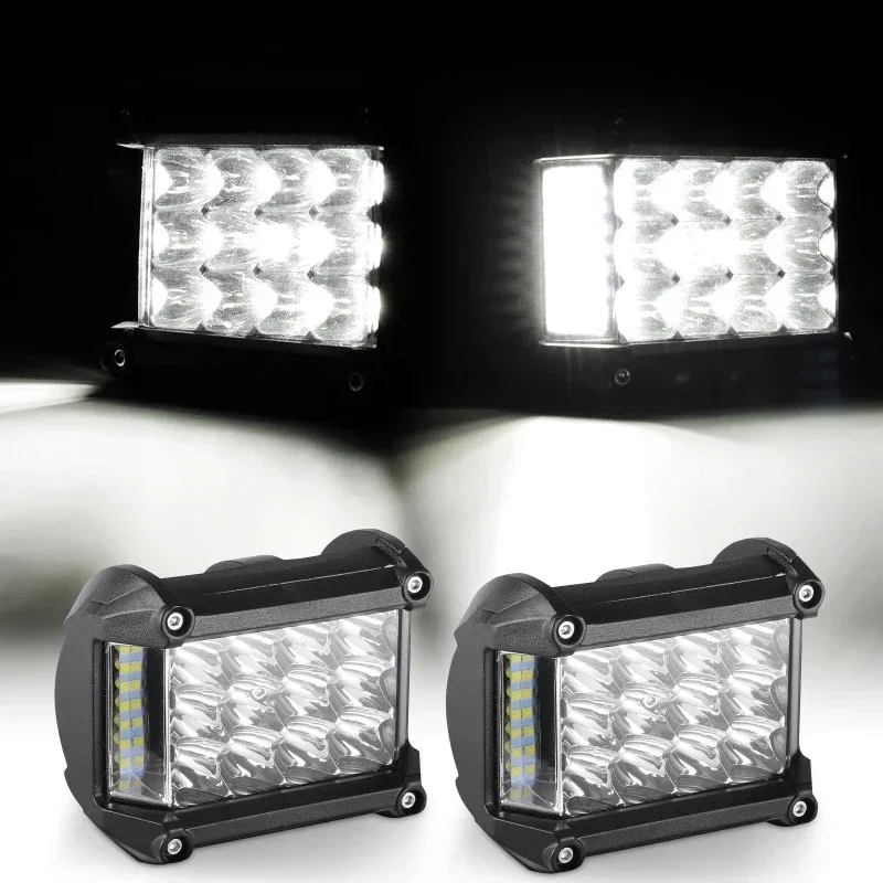 Фото Auxbeam 4-дюймовый светодиодный рабочий фонарь с боковой подсветкой для скутера для пикапа в бездорожья (без жгута проводов) №3