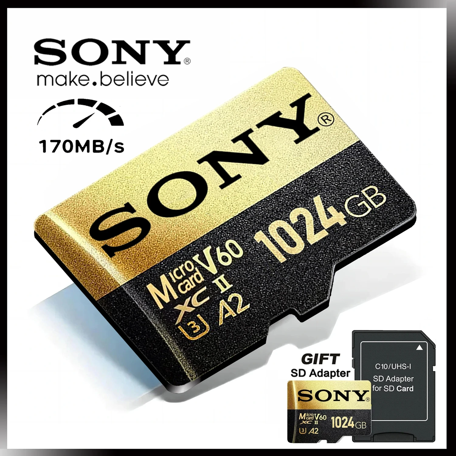 Карта памяти SONY Micro SD, 1 ТБ, 128 ГБ, 256 ГБ, высокоскоростная карта памяти Cartao De Memoria TF C10 для XiaoMi Sandisk