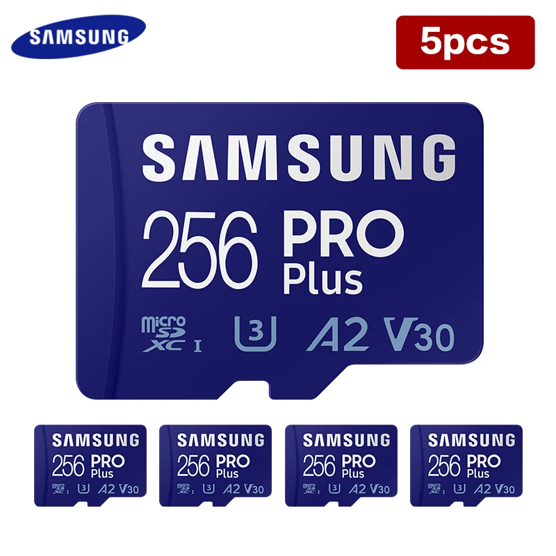 SAMSUNG PRO PLUS карта памяти Micro SD, 5 шт., 256 ГБкарта памяти microsd sd карта памяти