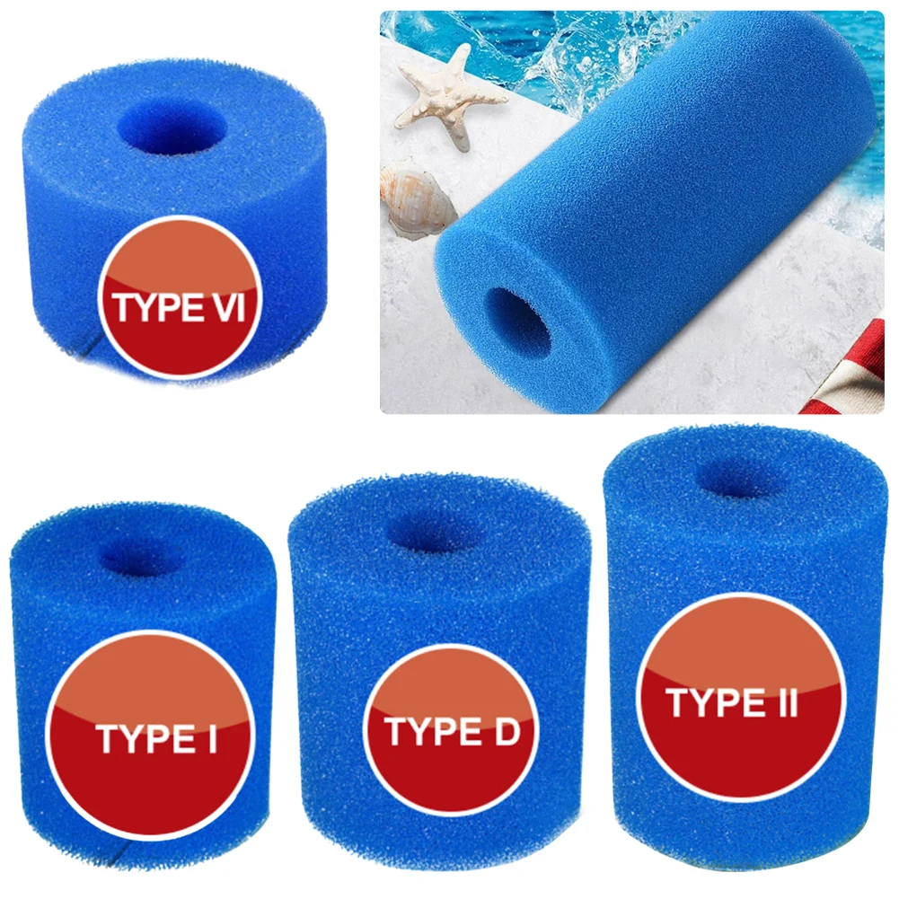 Для Intex Type I/II/SI/H/A/B моющиеся средства для бассейна, фильтрующая губка, многоразовый пенопластовый очиститель, картридж для фильтра для ванны, садовые аксессуары